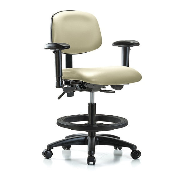 Chair, Vin, Med Bench, Tilt AA BF Cast, Wht