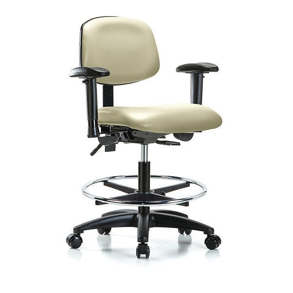 Chair, Vin, Med Bench, Tilt AA CF Cast, Wht