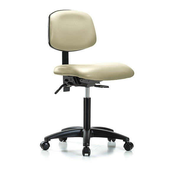 Chair, Vinyl, Med Bench, Tilt Casters, Wht