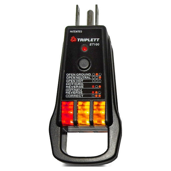 Receptacle Tester, GFCI, 110 to 125V AC