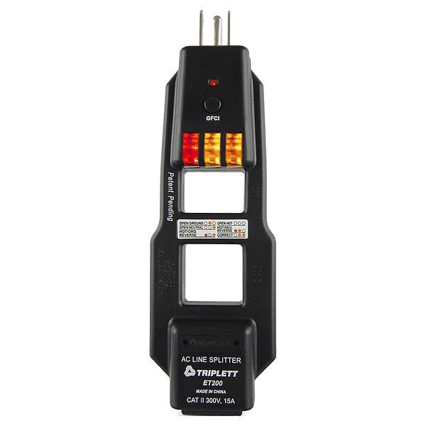 AC Line Splitter/GFCI Tester, 120V AC