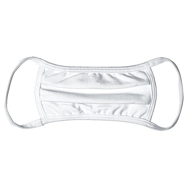 Cloth Face Mask, White, 3 Layers, PK10