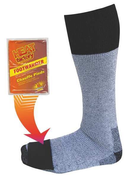 Outdoor Socks, Mid-Calf, Mens, L, Gray, PR