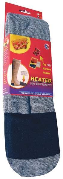 Outdoor Socks, Mid-Calf, Mens, L, Gray, PR