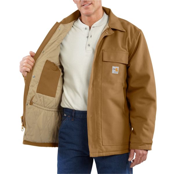 Carhartt Flame Resistant Duck Coat, Brown, 100% Cotton, 3XT