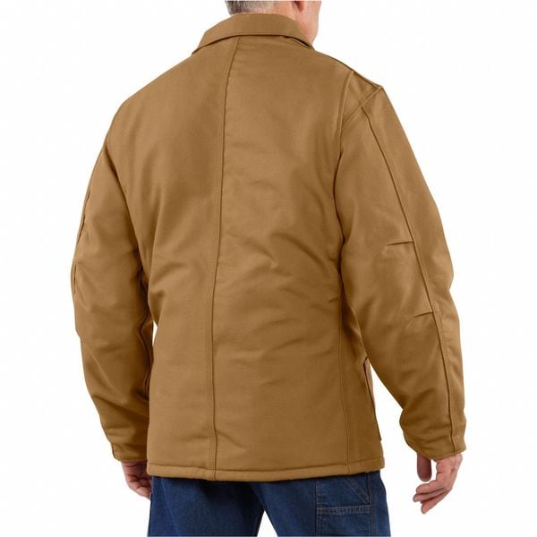 Carhartt Flame Resistant Duck Coat, Brown, 100% Cotton, 2XL
