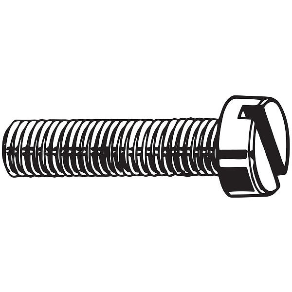 M4-0.70 x 12 mm Slotted Cheese Machine Screw, Zinc Plated Steel, 100 PK