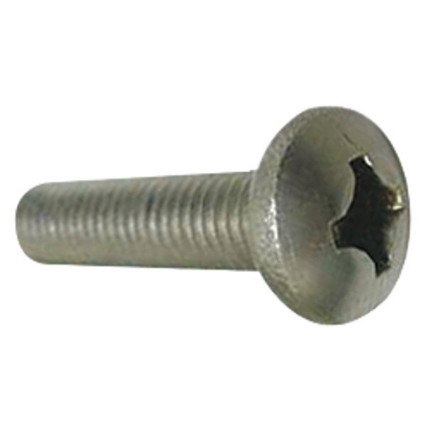 #2-56 x 3/16 in Slotted Round Machine Screw, Plain 18-8 Stainless Steel, 100 PK
