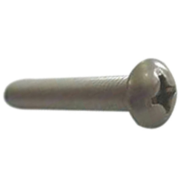 #10-24 x 5/8 in Phillips Round Machine Screw, Plain 18-8 Stainless Steel, 100 PK