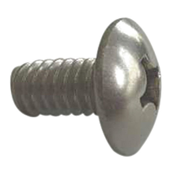 #8-32 x 7/16 in Phillips Truss Machine Screw, Plain 18-8 Stainless Steel, 100 PK
