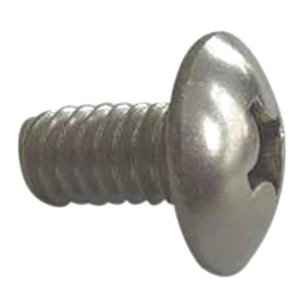#10-24 x 1-1/2 in Phillips Truss Machine Screw, Plain 18-8 Stainless Steel, 100 PK