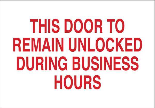 Informational Sign, 7 in Height, 10 in Width, Plastic, English