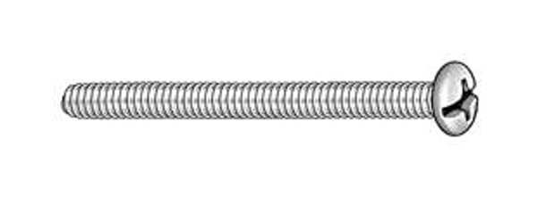 #4-40 x 7/8 in Combination Phillips/Slotted Round Machine Screw, Zinc Plated Steel, 100 PK