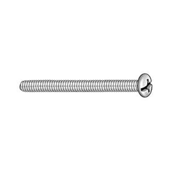 #12-24 x 1-1/2 in Combination Phillips/Slotted Round Machine Screw, Zinc Plated Steel, 100 PK