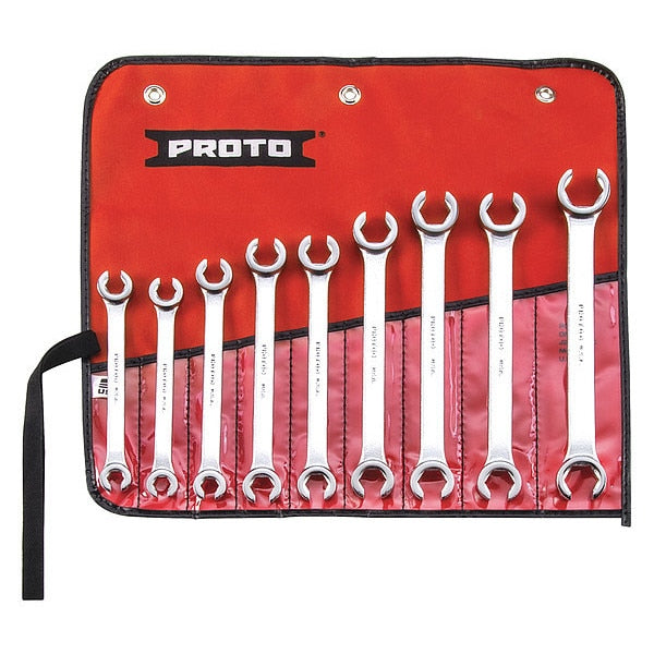 Flare Nut Wrench Set, 9 Pieces, 6 Pts