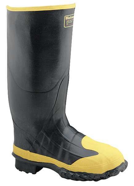Size 7 Men's Steel Rubber Boot, Black