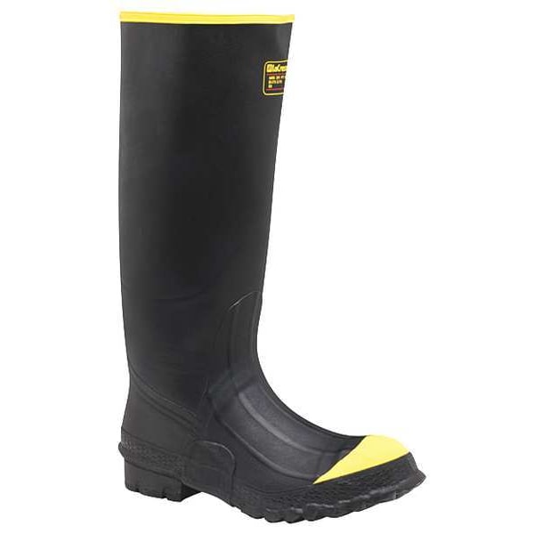Size 9 Men's Steel Rubber Boot, Black