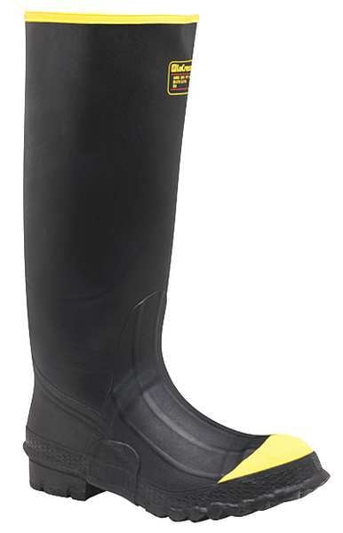 Size 7 Men's Steel Rubber Boot, Black
