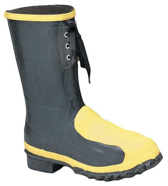 Size 11 Men's Steel Rubber Boot, Black
