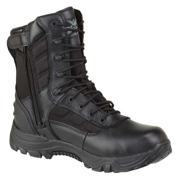 Boots, Men, 9XW, Side Zipper, 8 in.H, Blk, PR
