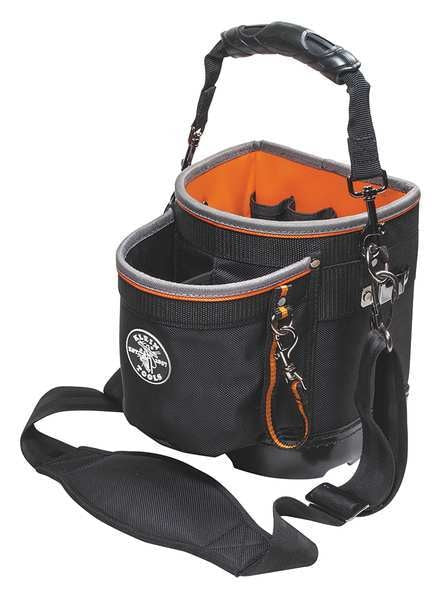 Tool Tote, 1680D Ballistic Weave, 14 Pockets, Black/Orange, 10