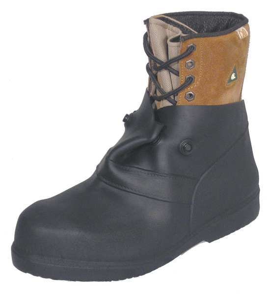 Overboots, M, Pull On, 6in H, Blk, PR