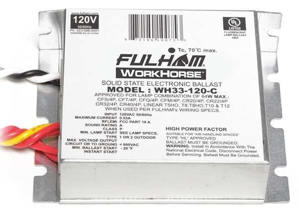5 to 64 Watts, 1, 2, 3, or 4 Lamps, Electronic Ballast