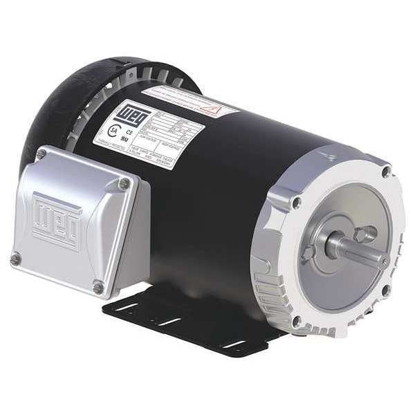 3-Phase General Purpose Motor, 3/4 HP, 56C Frame, 208-230/460V AC Voltage, 1,155 Nameplate RPM