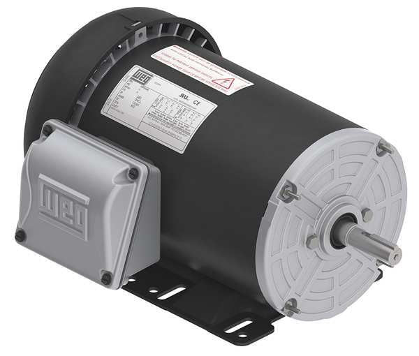 3-Phase General Purpose Motor, 1/3 HP, 56 Frame, 208-230/460V AC Voltage, 1,765 Nameplate RPM