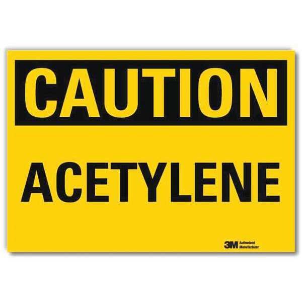 Caution Sign, 5 in H, 7 in W, Horizontal Rectangle, English, U4-1040-RD_7X5