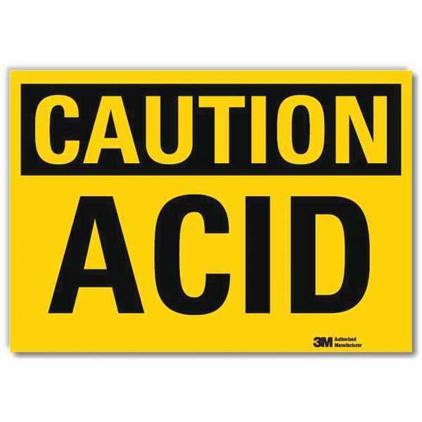 Caution Sign, 7 in H, 10 in W, Vertical Rectangle, English, U4-1041-RD_10X7
