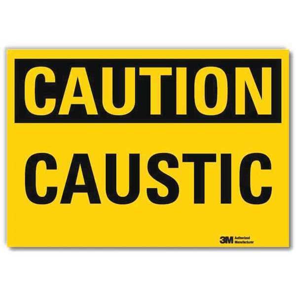 Caution Sign, 10 in H, 14 in W, Horizontal Rectangle, English, U4-1001-RD_14X10