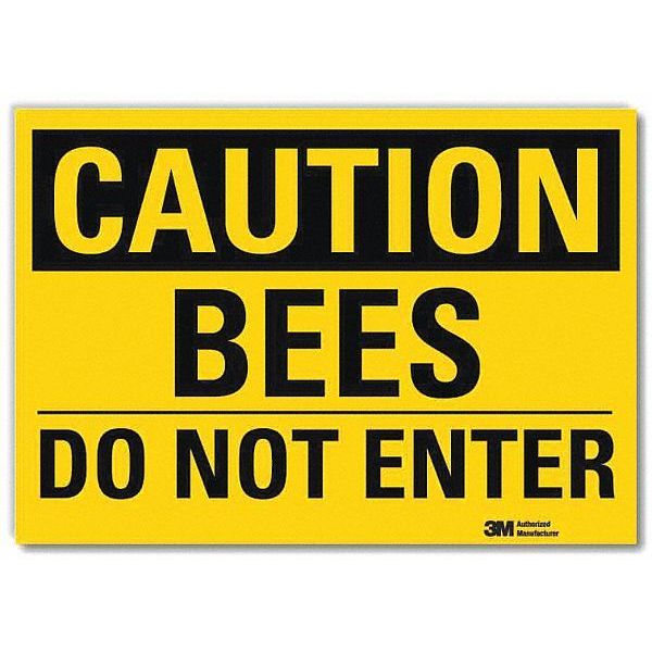 Safety Sign, Bees Do Not Enter, 14in.W