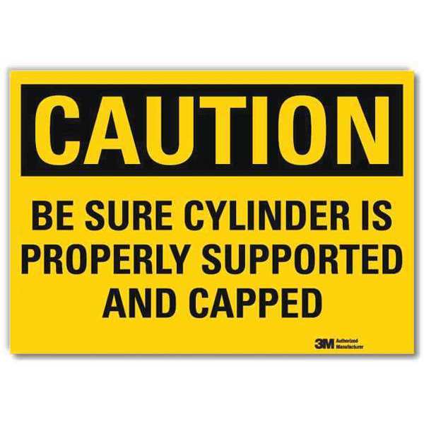 Caution Sign, 5 in H, 7 in W, Horizontal Rectangle, English, U4-1076-RD_7X5