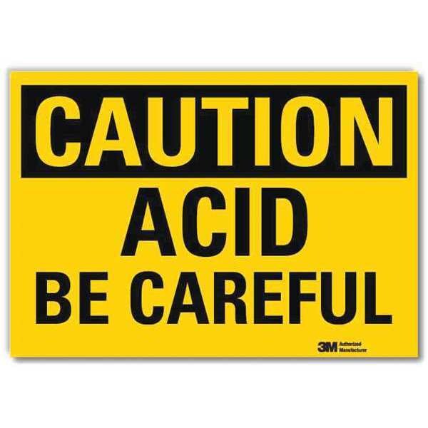 Caution Sign, 5 in H, 7 in W, Horizontal Rectangle, English, U4-1043-RD_7X5
