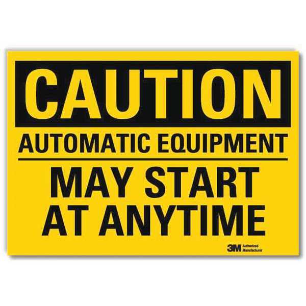 Caution Sign, 10 in Height, 14 in Width, Reflective Sheeting, Horizontal Rectangle, English