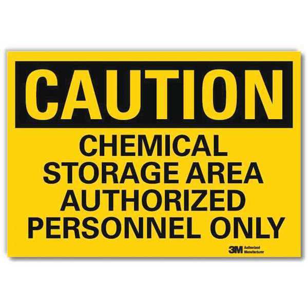 Caution Sign, 5 in H, 7 in W, Horizontal Rectangle, English, U4-1117-RD_7X5