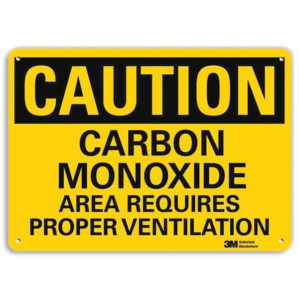 Caution Sign, 7 in H, 10 in W, Vertical Rectangle, English, U4-1106-RA_10X7