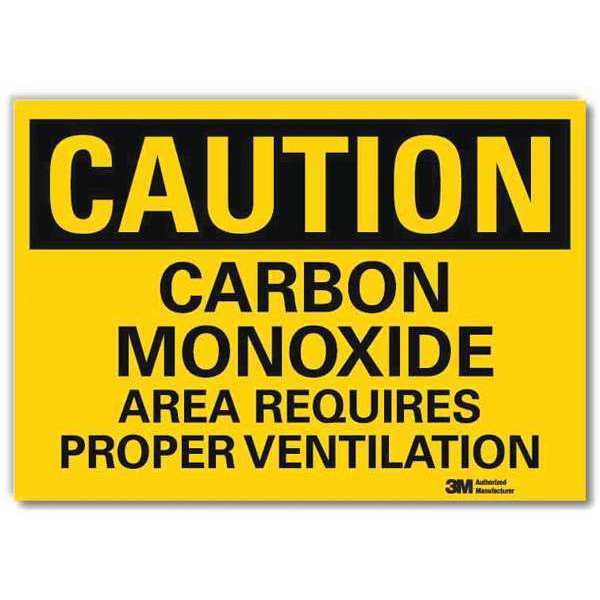Caution Sign, 5 in H, 7 in W, Horizontal Rectangle, English, U4-1106-RD_7X5