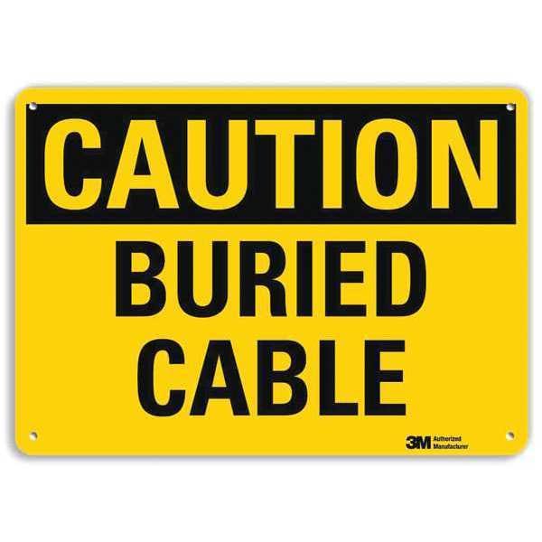 Caution Sign, 7 in H, 10 in W, Vertical Rectangle, English, U4-1098-RA_10X7