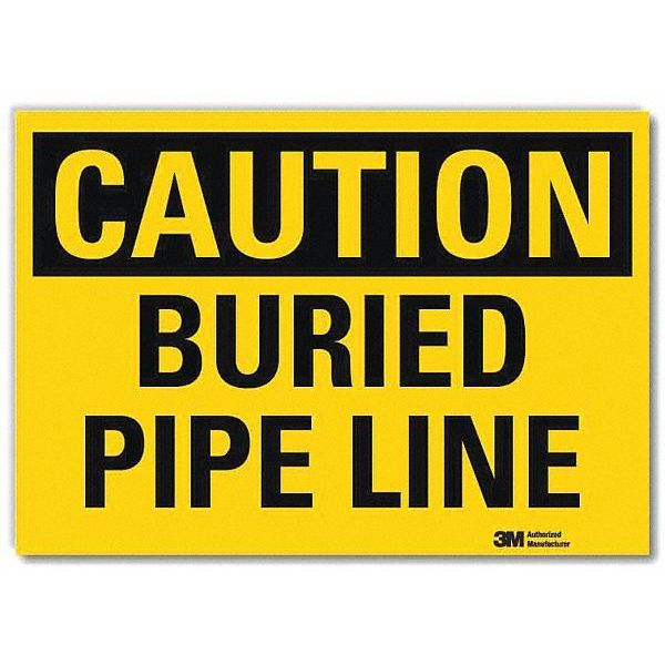 Caution Sign, 7 in H, 10 in W, Vertical Rectangle, English, U4-1102-RD_10X7