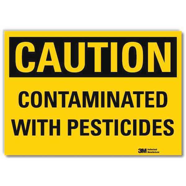 Caution Sign, 7 in H, 10 in W, Vertical Rectangle, English, U4-1154-RD_10X7