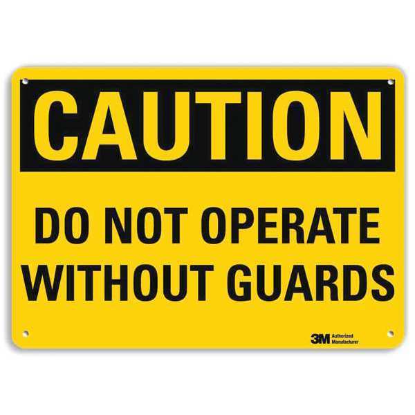 Safety Sign, 7 in Height, 10 in Width, Aluminum, Vertical Rectangle, English, U4-1196-RA_10X7