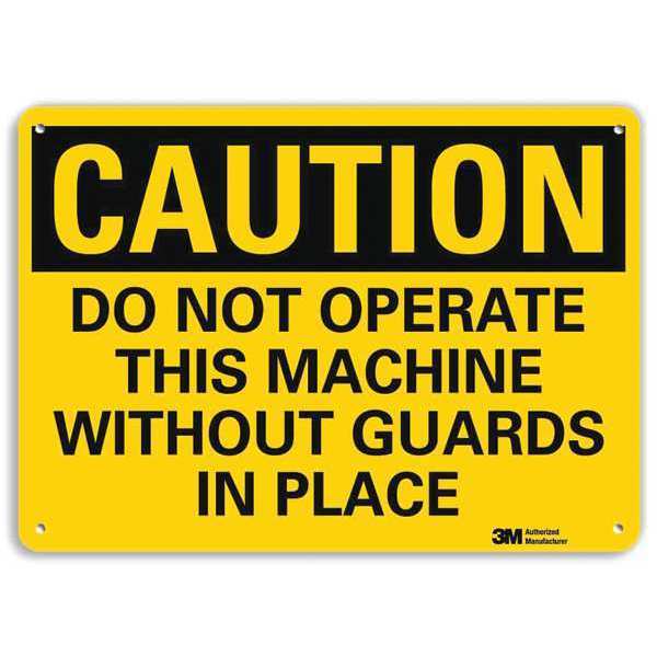Safety Sign, 7 in Height, 10 in Width, Aluminum, Vertical Rectangle, English, U4-1190-RA_10X7