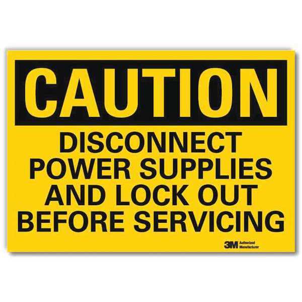 Safety Sign, Disconnect Power, 14in.W