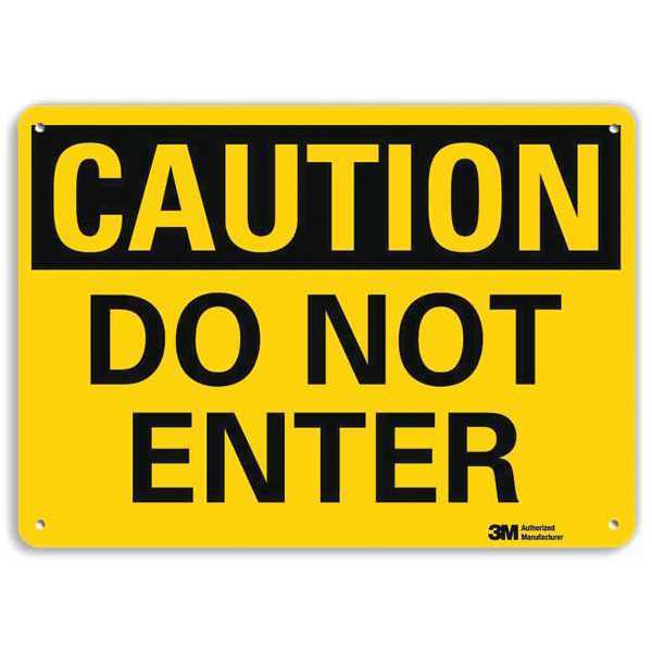 Safety Sign, Do Not Enter, 7in.H x 10in.W