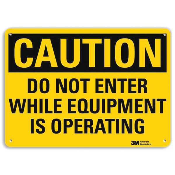 Safety Sign, Recycled Aluminum, 7in.H