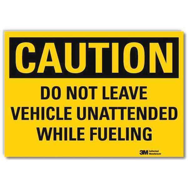Safety Sign, Do Not Leave Vehicle, 10in.W