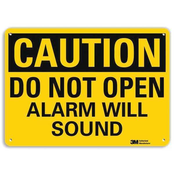 Safety Sign, Do Not Opn Alrm Snd, 7in.H