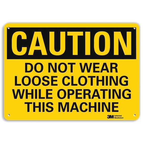 Safety Sign, 7 in Height, 10 in Width, Aluminum, Vertical Rectangle, English, U4-1214-RA_10X7